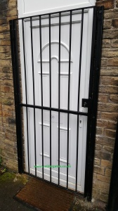 Metal Security Gate With Keyed Lock For Doors